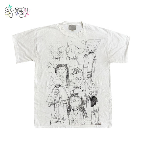 福利款！！金枪小鱼 甜辣风上衣ins超火大码纯棉短袖T恤设计感