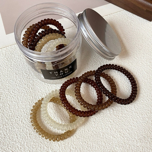 韩系复古简约细款电话线发圈女高弹力不伤发发绳扎头发头饰气质女