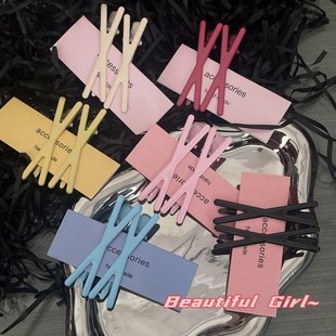 多巴胺鸭嘴夹网红交夹糖果色发夹少女侧边夹可爱小发夹刘海夹发卡