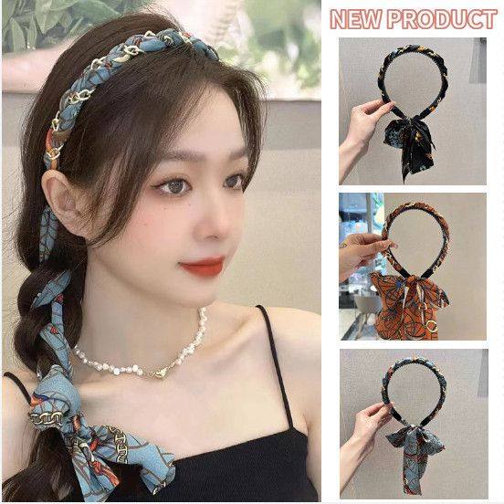 复古链条发箍宫廷缎面布艺压头发飘带绑发一体编发头饰气质慵懒呀,饰品/流行首饰/时尚饰品新,发饰,淘宝优惠券,粉丝福利购,淘宝优惠卷