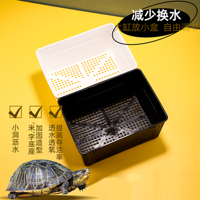 乌龟隔离盒饲养盒防止相互咬伤沉淀易清理水质龟饲饲养防撞盒组合