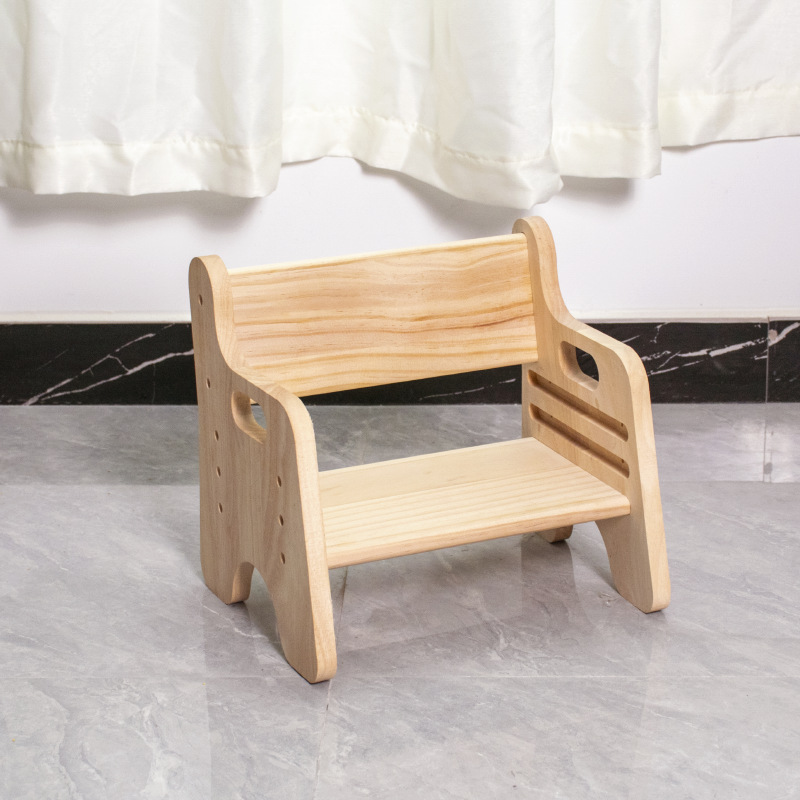 新款木质儿童凳幼儿园座椅儿童椅子松木带扶手凳子小椅子沙发凳