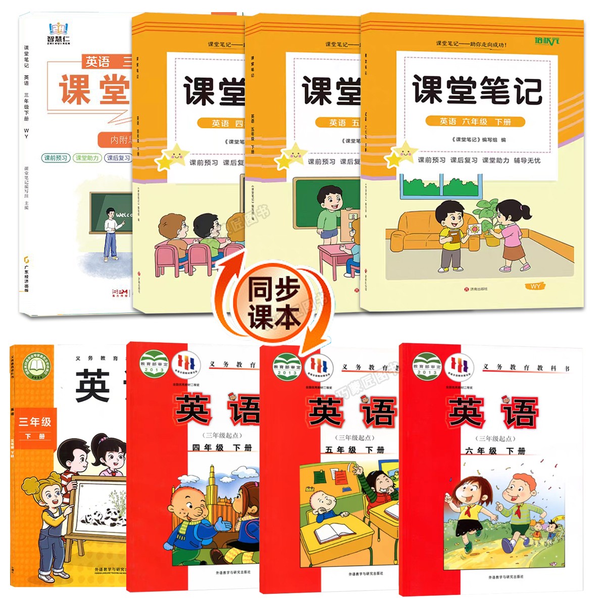 外研版英语三年级下册课堂笔记四五六下学期2025新改版春季小学课本同步教材学霸预习辅导翻译原文讲解读分析注释全套资料书三起点