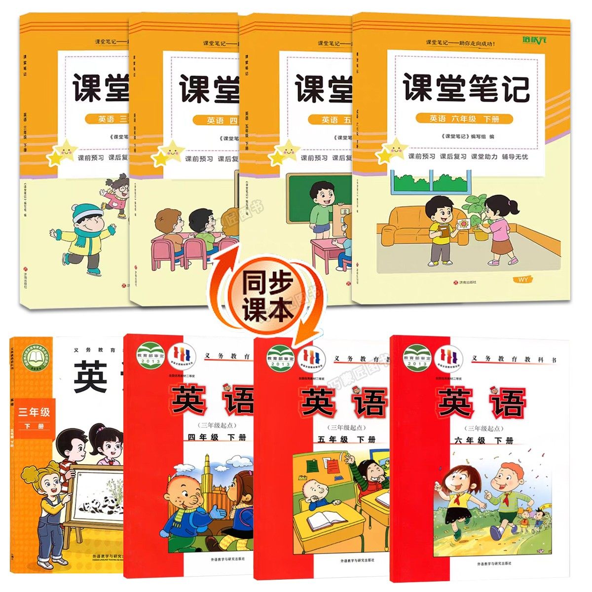 外研版英语三年级下册课堂笔记四五六下学期2025新改版春季小学课本同步教材学霸预习辅导翻译原文讲解读分析注释全套资料书三起点