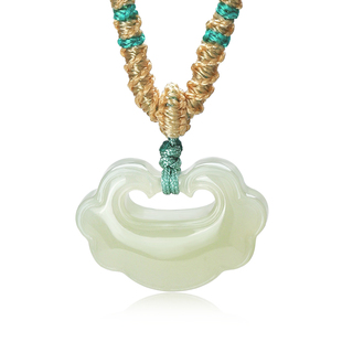 周大生官方玲珑如意和田玉吊坠正品天然玉石项链生日礼物送女友