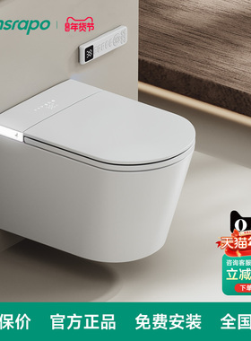 hansrapo 德国汉斯朗普壁挂式智能马桶虹吸水箱无需预埋合盖冲水