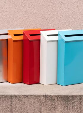 复古铁皮邮箱简约无字信箱邮筒家居装饰拍摄道具壁饰装饰