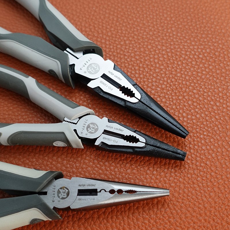 福冈釰尖嘴钳电工专用多r功能尖嘴钳子工业级手工用加长钳小剥线