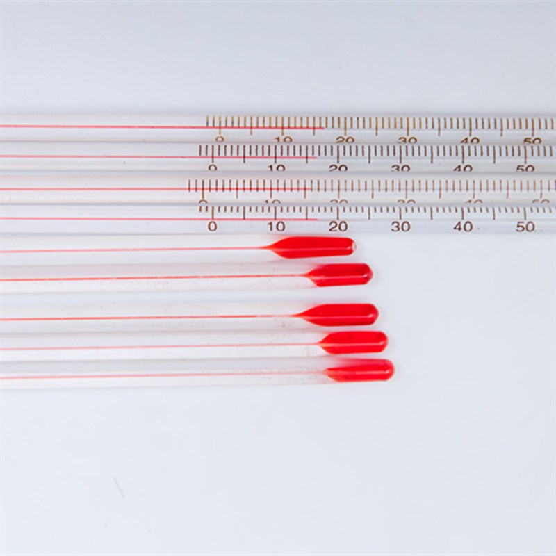 玻璃棒式高精密水银温度计高精度刻度棒红水测温仪酒精.煤油水温