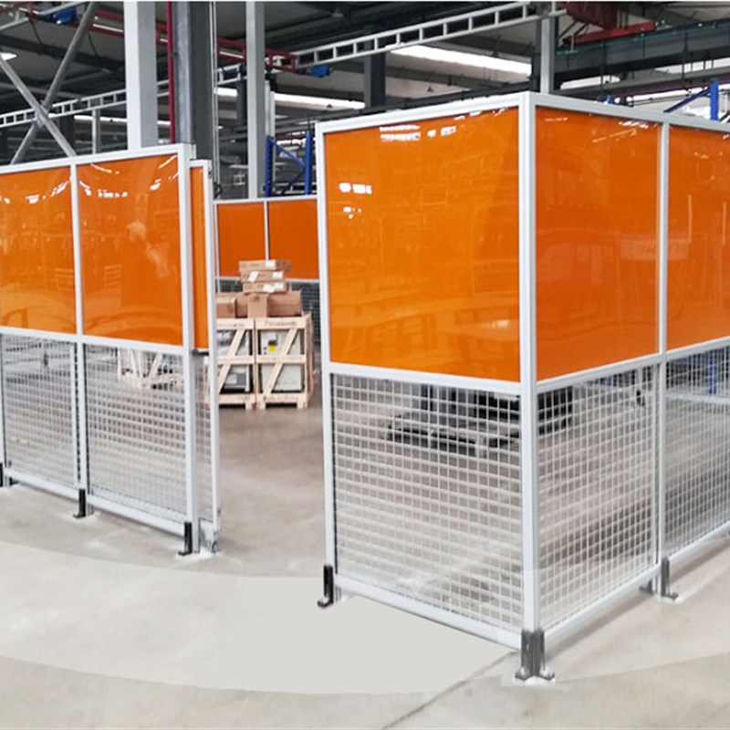 定制工业铝合金型材防弧光隔断焊接铝型材挡弧护罩车间.围栏防护