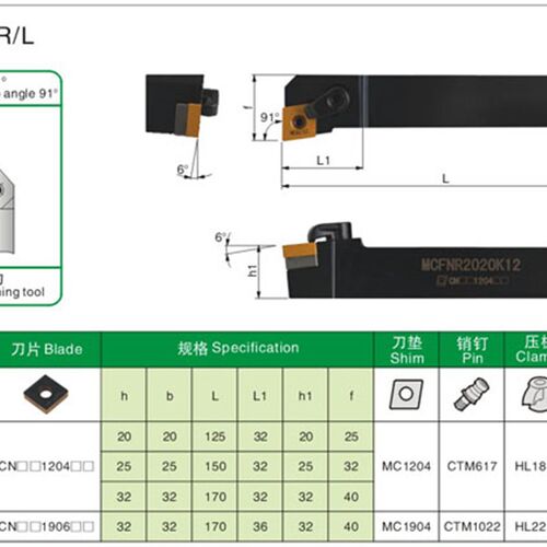 外圆刀杆 数控车刀刀杆90度外圆刀MCFNR2020K1N2/L3232P12车牀
