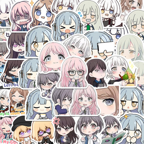 110张日漫孤独摇滚mygo表情包二次元贴纸高松灯千早爱音长崎素世