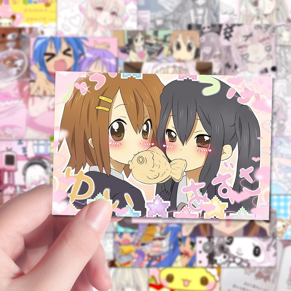 160张二次元少女背景图贴纸高颜值动漫少女ins可爱背景贴画墙面贴