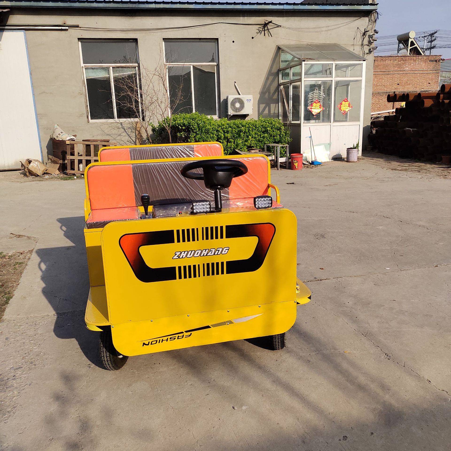 电动平板车工厂工地拉货车运输车载重王倒骑驴手推车电动平板车