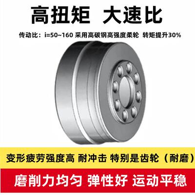 礼帽型中空微型25谐波减速机40机器人14机械手超薄11机械臂减速器