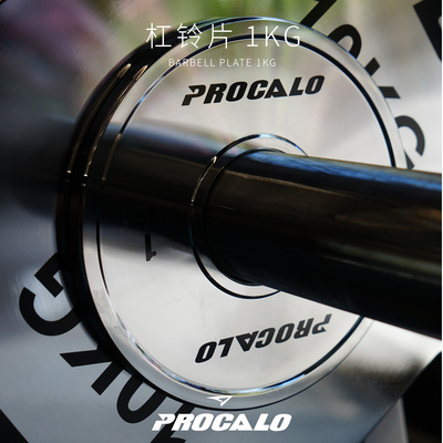 PROCALO钢制1KG银色圆形杠铃片