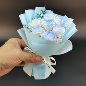 迷你小花束香皂花仿真永生花玫瑰花毕业礼物小清新装 饰精致伴手礼