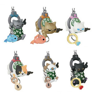 [预订]小偷猫咪挂件扭蛋 偷感很重的猫咪偷鱼 5