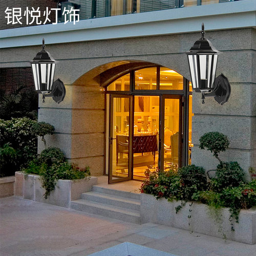 欧式户外壁灯室壁灯花园复古庭院灯走廊过道外墙灯户外铝材壁灯
