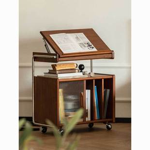 实木边柜北欧日式餐边柜客厅卧室茶几移动边几中古风床头柜替代品