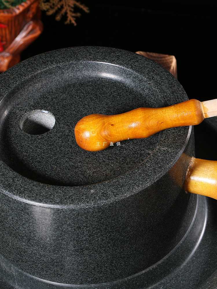 复古迷你家用手工石磨豆浆