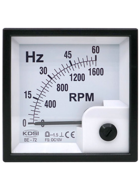 指针式频率+转速表BE-72 DC10V 60Hz+1600RPM 电压输入0-10V