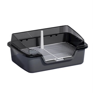 嬉皮狗带围栏铁网狗厕所防尿溅易清洗狗便盆中小犬宠物狗尿盆大号