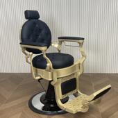 磨砂金框发廊专用椅复古液压斜躺式 理发椅美发椅可放倒旋转椅