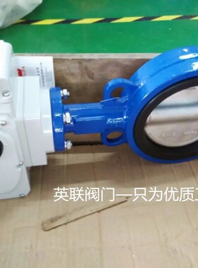耐磨橡胶电动对夹蝶阀AC220V50HZ D971X