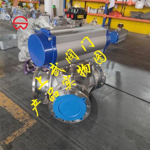 Q642F不锈钢气动Y型三通球阀