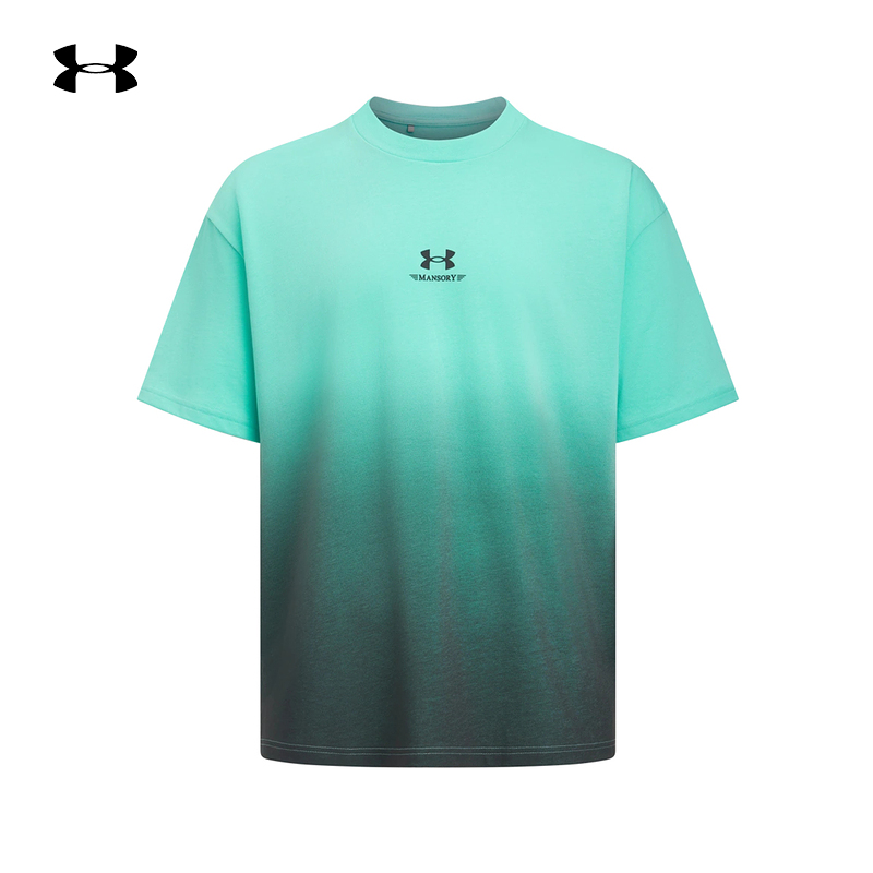 安德玛UA x Mansory联名Fade男休闲运动高克重短袖T恤6009211-425