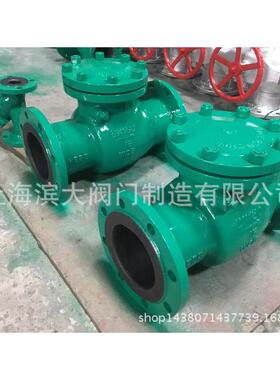 H44J-10/16C旋启式衬胶止回阀铸铁/铸钢衬胶单向阀DN25-250