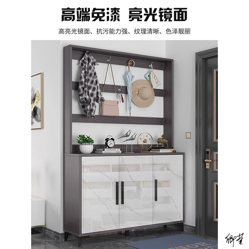 入户鞋柜衣帽柜组合鞋架到顶衣帽架家用门间厅柜挂衣柜欧式新款