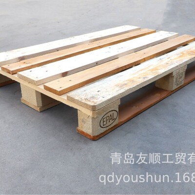 青岛友顺工贸加厚IPPC欧标木托盘 可熏蒸出具商检报告出口托盘 托