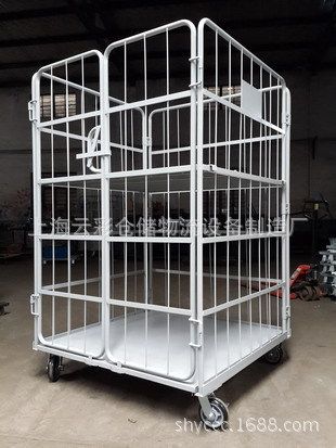 武汉汽车零部件周转料架物流台车手推车笼车两面车料架车