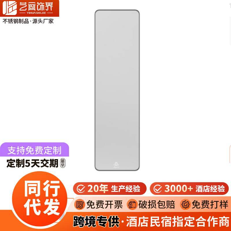 星级酒店款极简落地壁挂穿衣镜