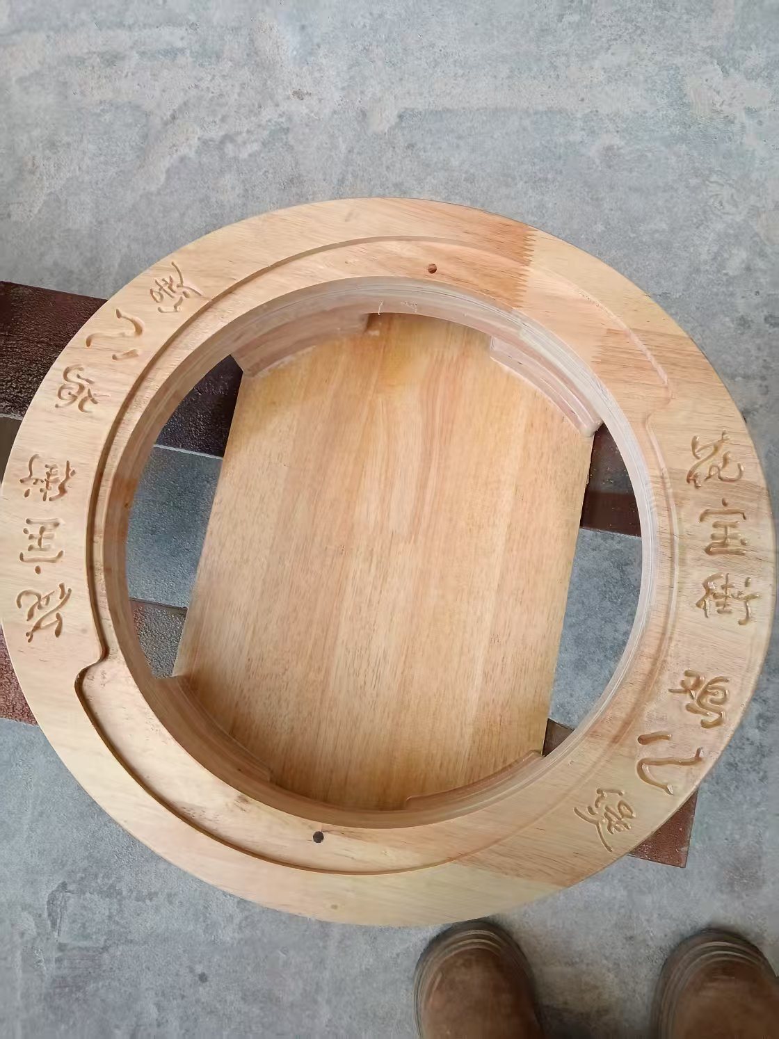 鸡公煲锅架橡木锅架石锅陶瓷盘纯色手提料理餐具锅托批发加厚