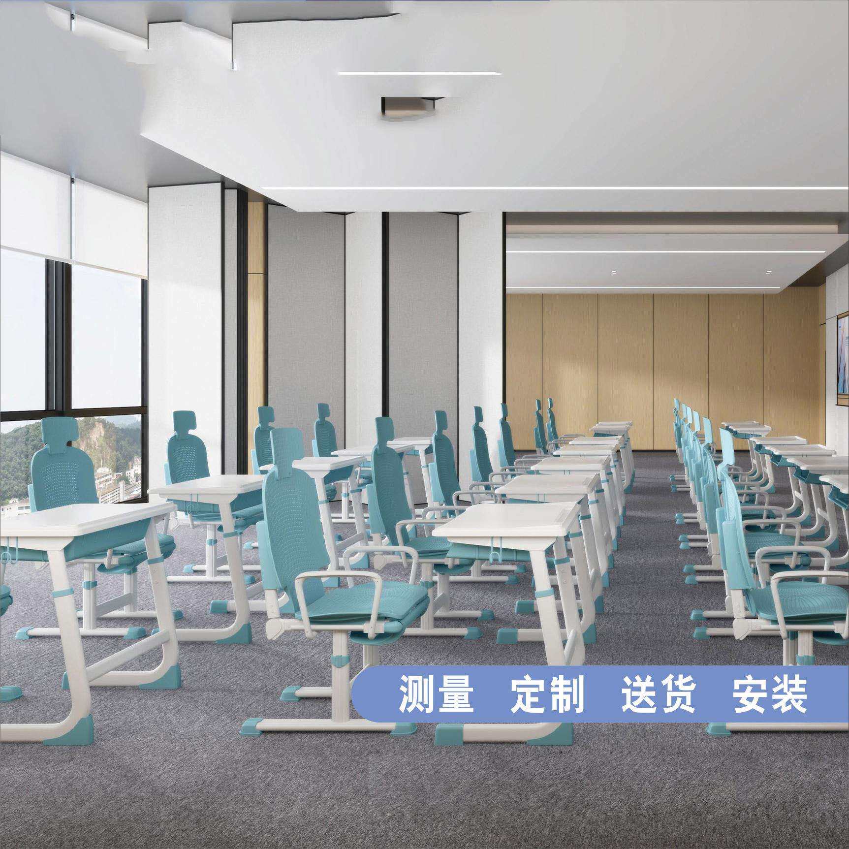 教师专用可躺学习课桌椅中小学生午睡折叠椅可升降躺平写字桌
