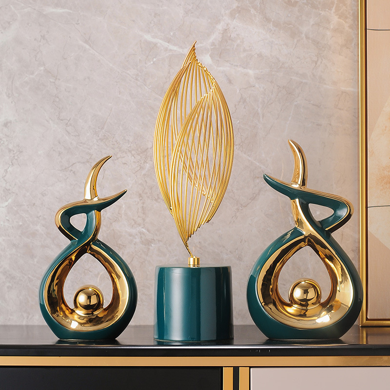 轻奢风生水起摆件高档客厅玄关电视柜酒柜家居装饰品乔.迁新居礼