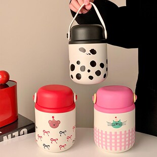迷你焖烧杯壶宽口保温饭盒可带粥高颜值可爱早餐Q杯316不锈钢女款