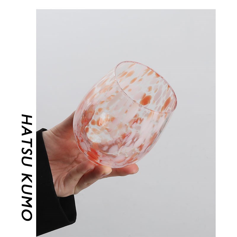 樱吹雪杯~风吹雪片m似花落~中古手作玻璃杯酒杯威士忌杯日式洋酒