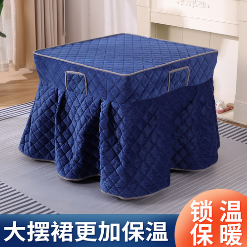 烤火桌套罩正方形电炉烤火取暖桌布加厚新款电暖炉烤火Z被家用布