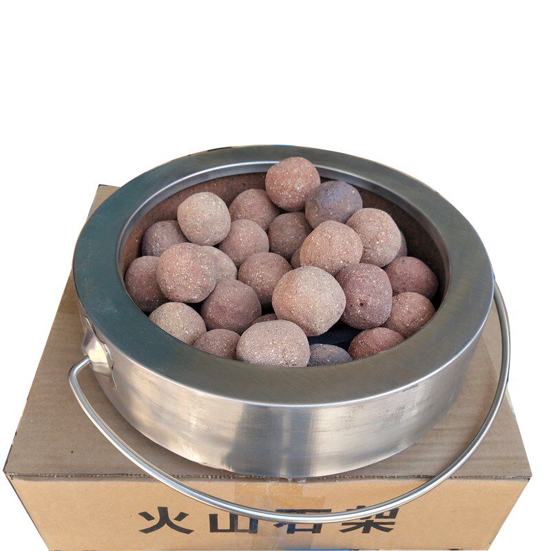 工程烤鸭炉石仔座高温耐s火球炉胆燃气烧鹅炉不锈钢内胆火山石架