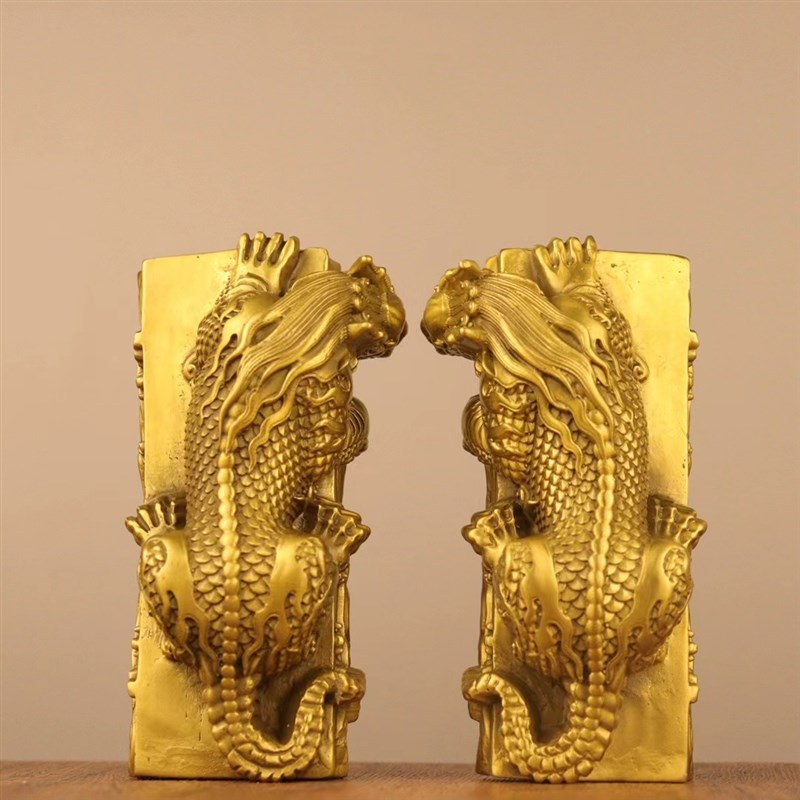 纯铜蚣蝮龙生九子之一避水兽吸水吐D水瑞兽酒柜玄关办公室桌面摆