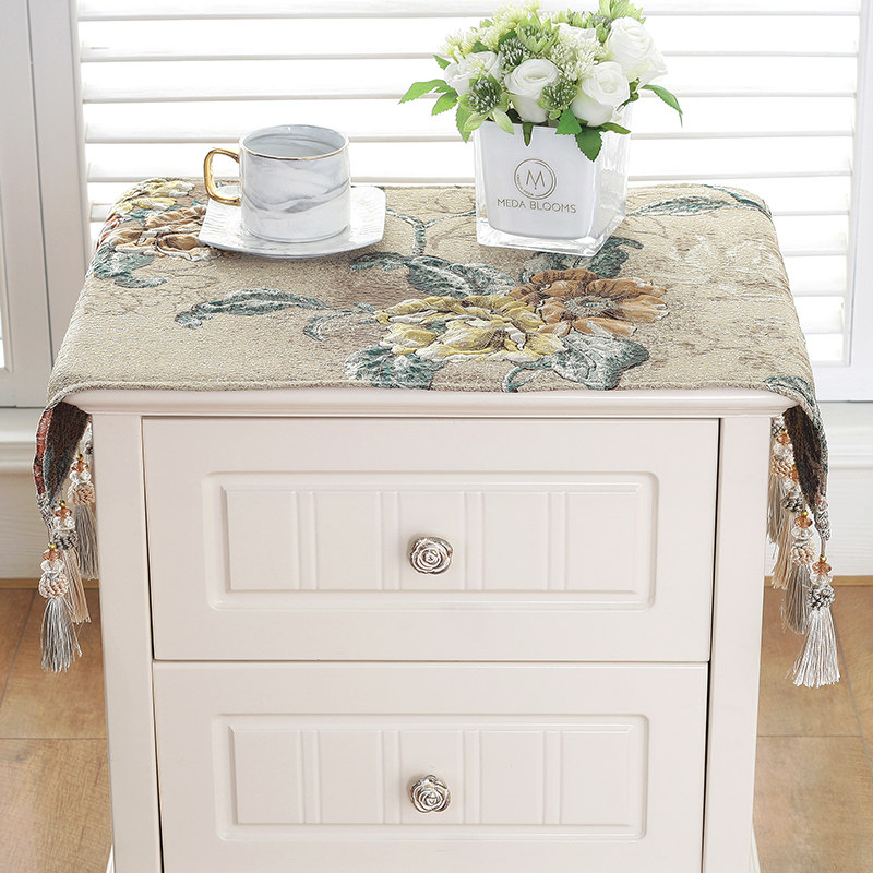 欧式床头柜盖布高档奢华家居防尘桌布遮盖M布桌子小方巾遮灰尘布,居家布艺,万能盖巾,淘宝优惠券,粉丝福利购,淘宝优惠卷