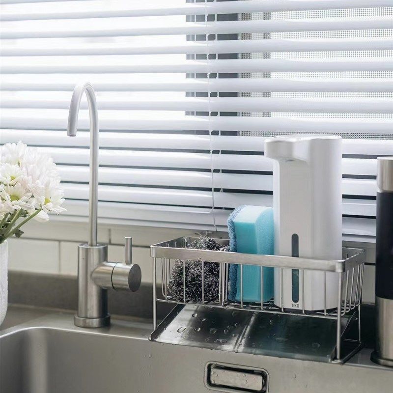 不锈钢厨房放洗碗海绵抹布沥水架置物架水N槽洗洁精钢丝球沥水篮,厨房/烹饪用具,抹布架/厨房清洁收纳架,淘宝优惠券,粉丝福利购,淘宝优惠卷