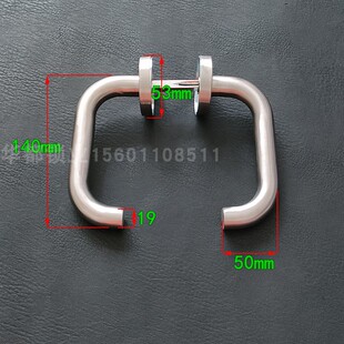 木门 双弯把手过道锁 304不a锈钢防火门分体锁整套 7255执手锁体
