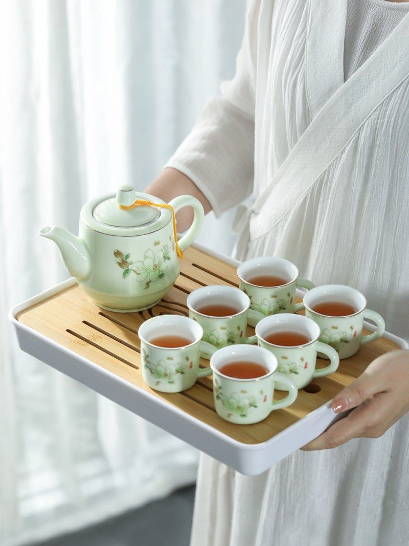 陶瓷过滤茶壶大号l功夫茶具带网隔内胆家用单壶冲泡茶器茶杯子套,餐饮具,茶壶,淘宝优惠券,粉丝福利购,淘宝优惠卷