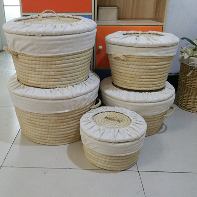 草编馒头筐食品收纳筐藤编竹编织篮子收纳篮编织X收纳筐保温筐