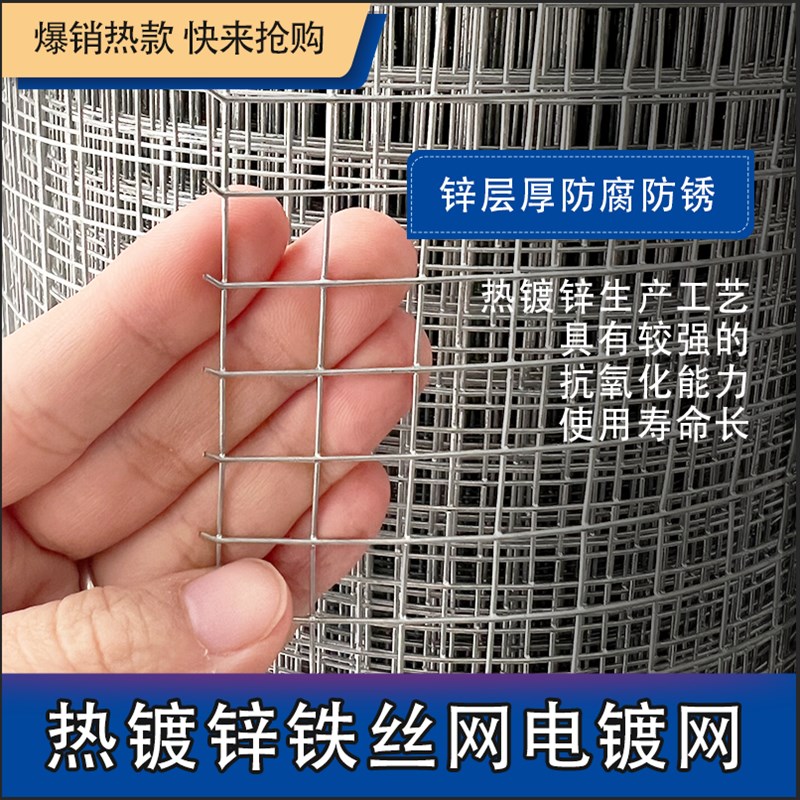养殖网围栏c阳台防护网热镀锌铁丝网果园防护钢丝网护栏网格电焊